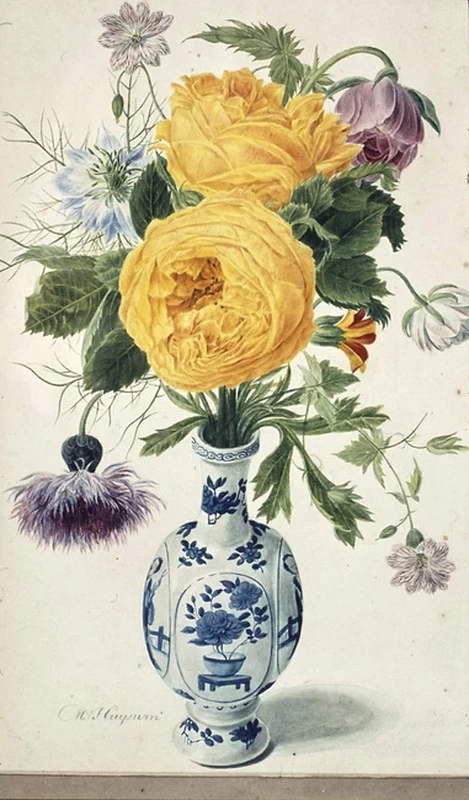 Fiori misti in vaso cinese